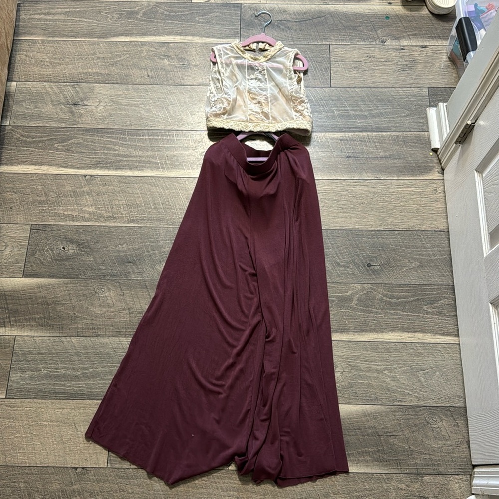 Maroon and ivory Dance costume size adult small